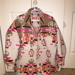 Aztec Patterned Jacket Size Large